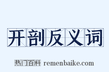 开剖反义词是什么意思的图片